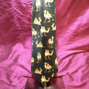 Camel print tie , funny